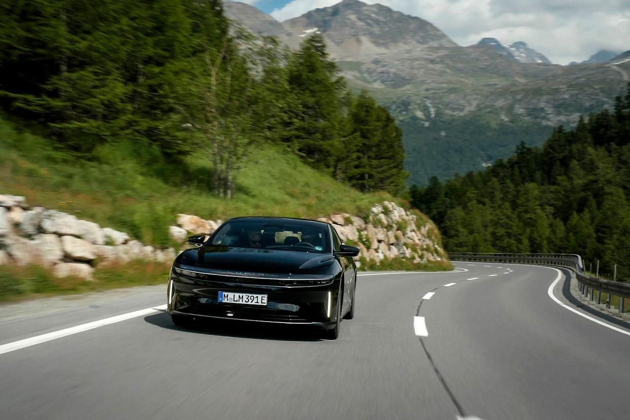 Lucid Air Grand Touring on the road for its Guinness-certified electric range record