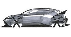 Sketch officiel du Hyundai Concept Three, citadine électrique compacte au design sportif présentée au salon IAA Mobility 2025