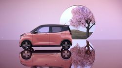 Nissan Sakura électrique rose. crédit : nissan