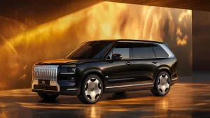 Zeekr 9X SUV hybride rechargeable vue de face avec design luxueux