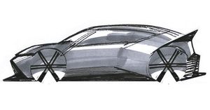 Official sketch of the Hyundai Concept Three, a compact electric city car with a sporty design presented at the IAA Mobility 2025 trade fair