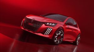 Peugeot 208 GTI red