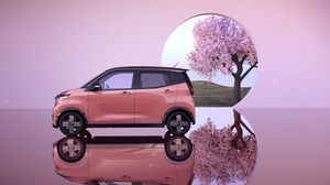 Nissan Sakura électrique rose. crédit : nissan