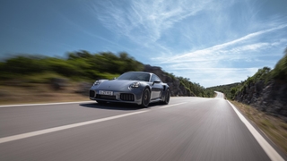Porsche 911 Turbo S T-Hybrid on the road